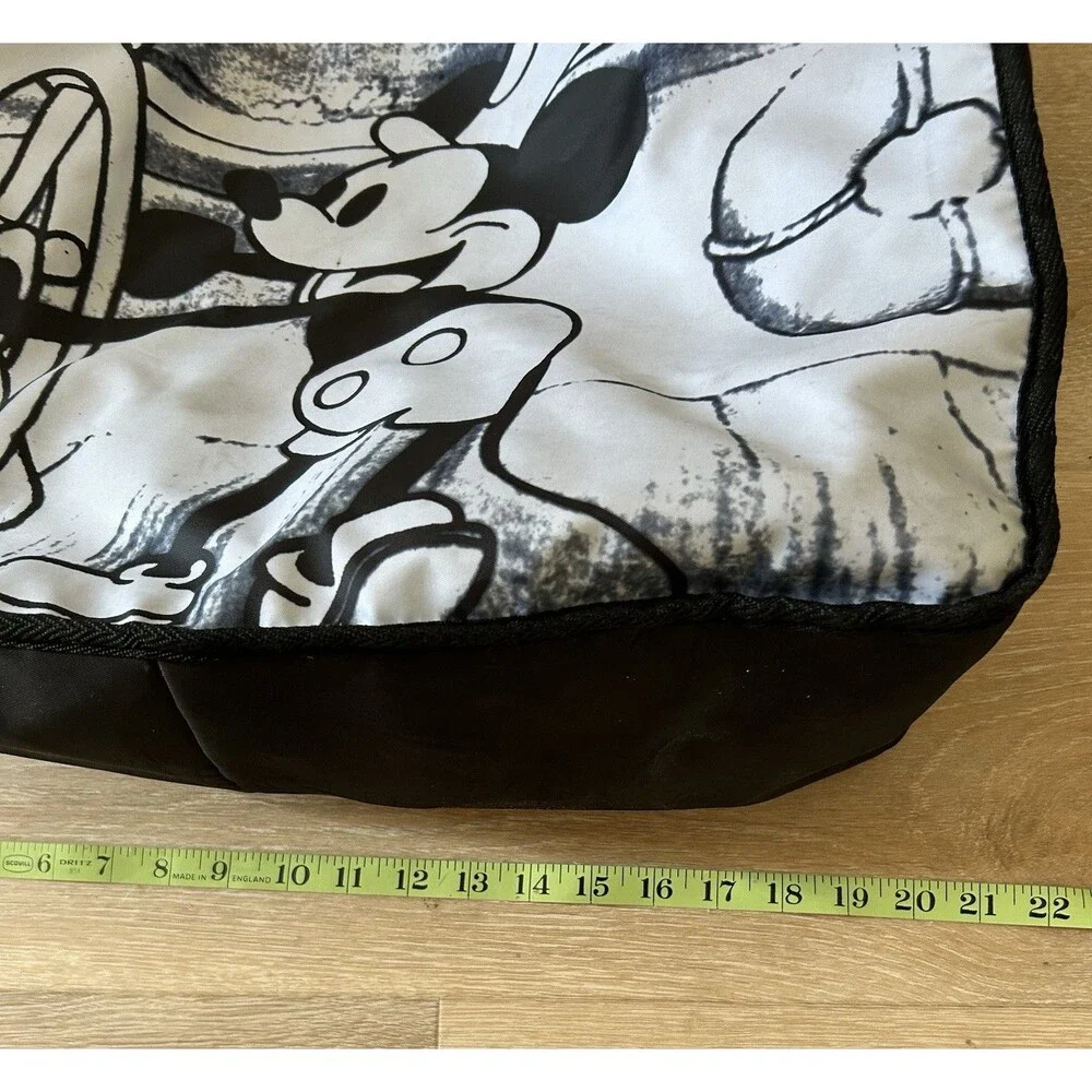 Disney Store Mickey Mouse Steamboat Willie Large Zipper Tote Bag Double Handle